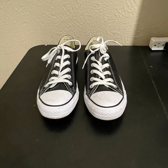Converse Leather Black Chuck Taylor Sneakers - Picture 2 of 6